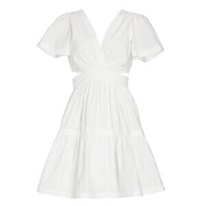 Cinq A Sept Tiered Cream Judith Minidress Size 2